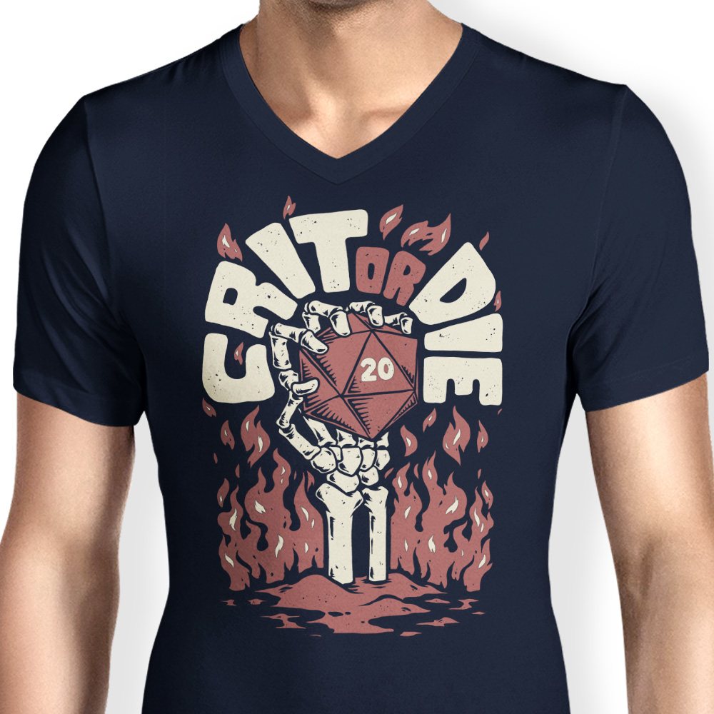 Crit or Die - Men's V-Neck product image 5
