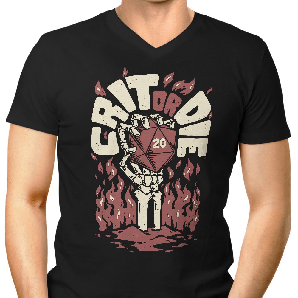 Crit or Die - Men's V-Neck product image 1