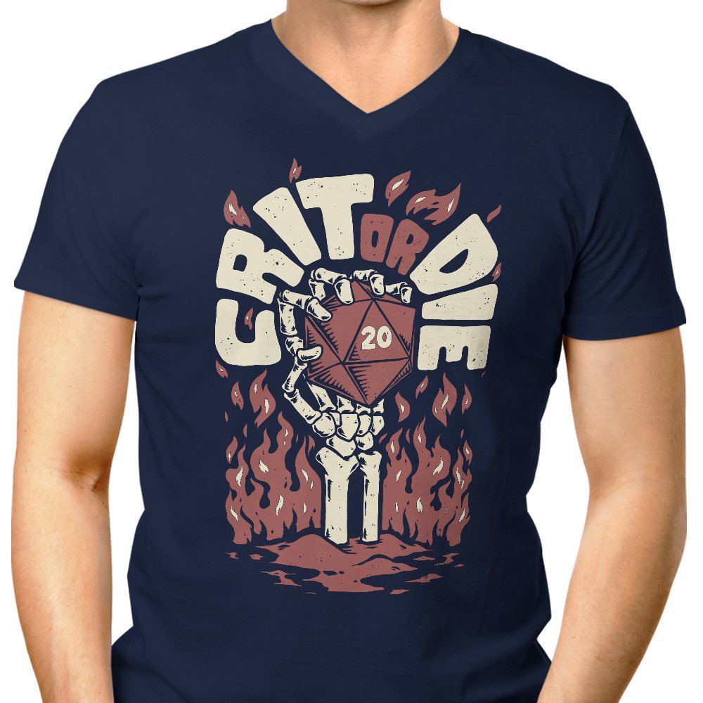 Crit or Die - Men's V-Neck product image 3