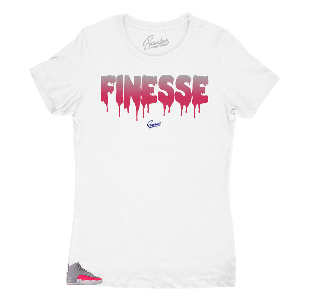 Womens - Retro 12 Racer Pink Finesse Shirt