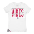 Womens - Retro 12 Racer Pink Good Vibes Shirt
