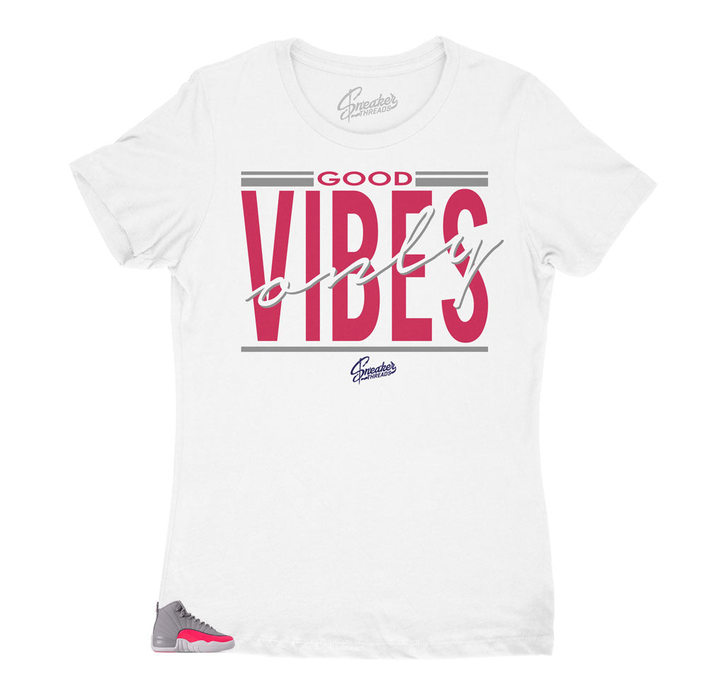 Womens - Retro 12 Racer Pink Good Vibes Shirt