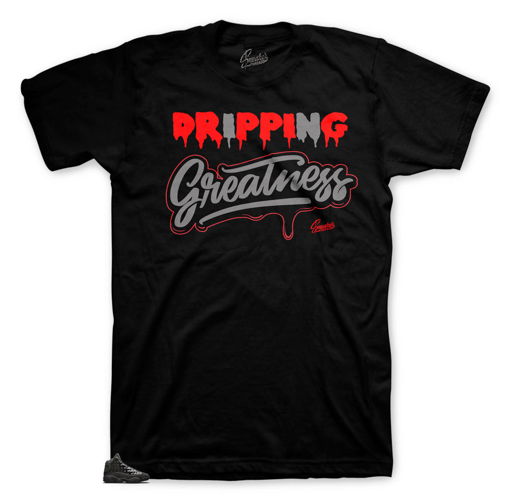 Retro 13 Cap & Gown Dripping Shirt