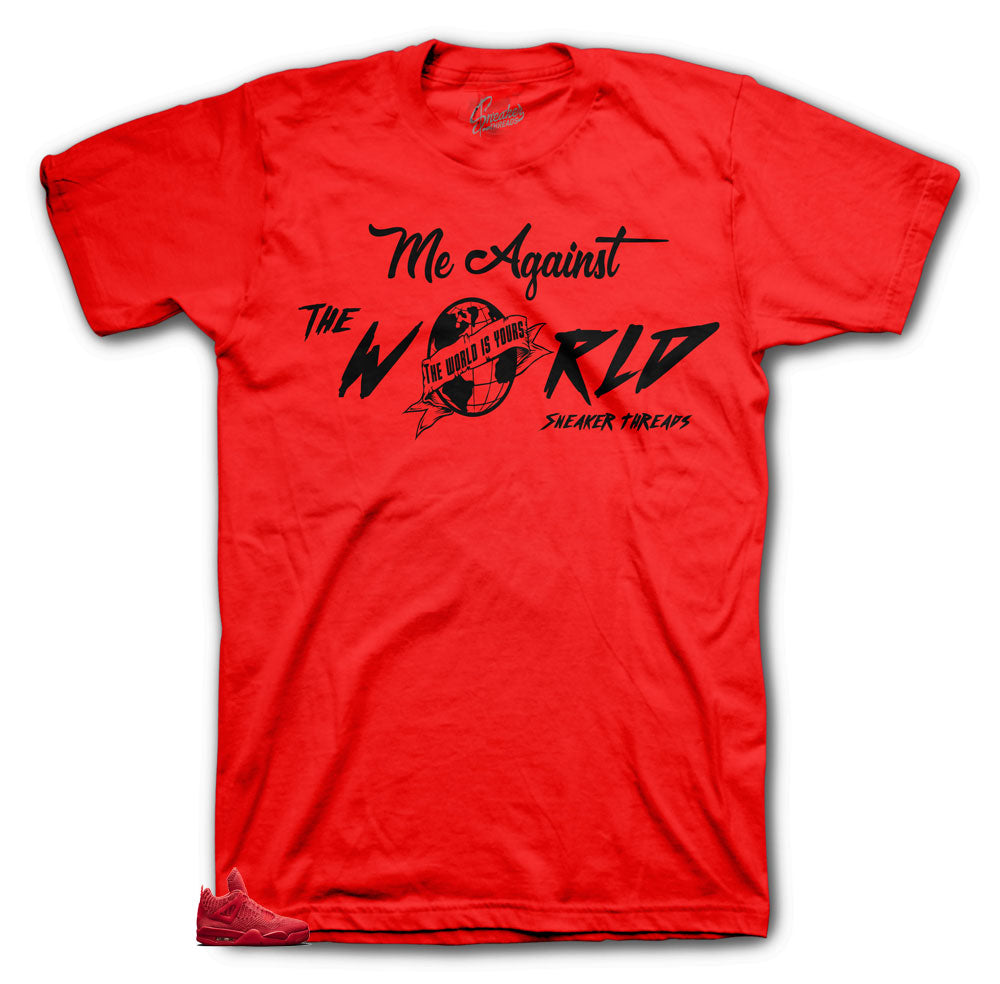 Retro 4 Red Flyknit Against The World Shirt