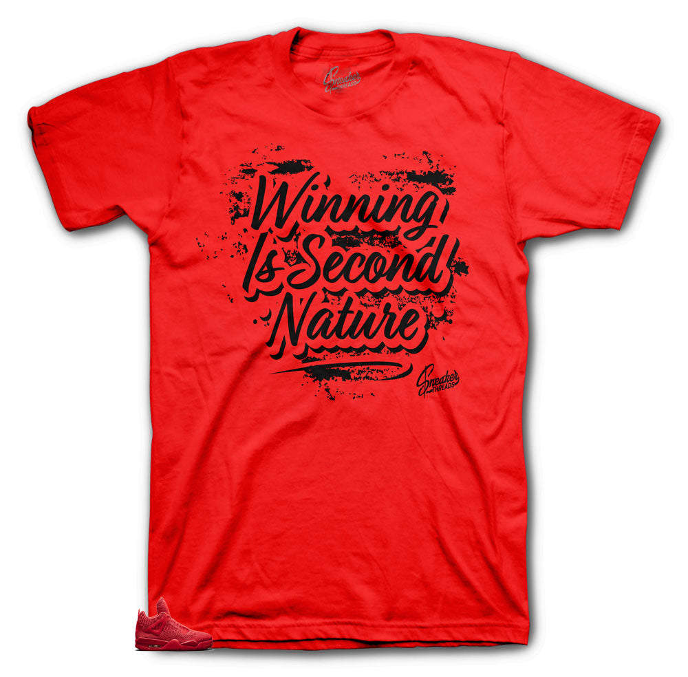Retro 4 Red Flyknit Second Nature Shirt
