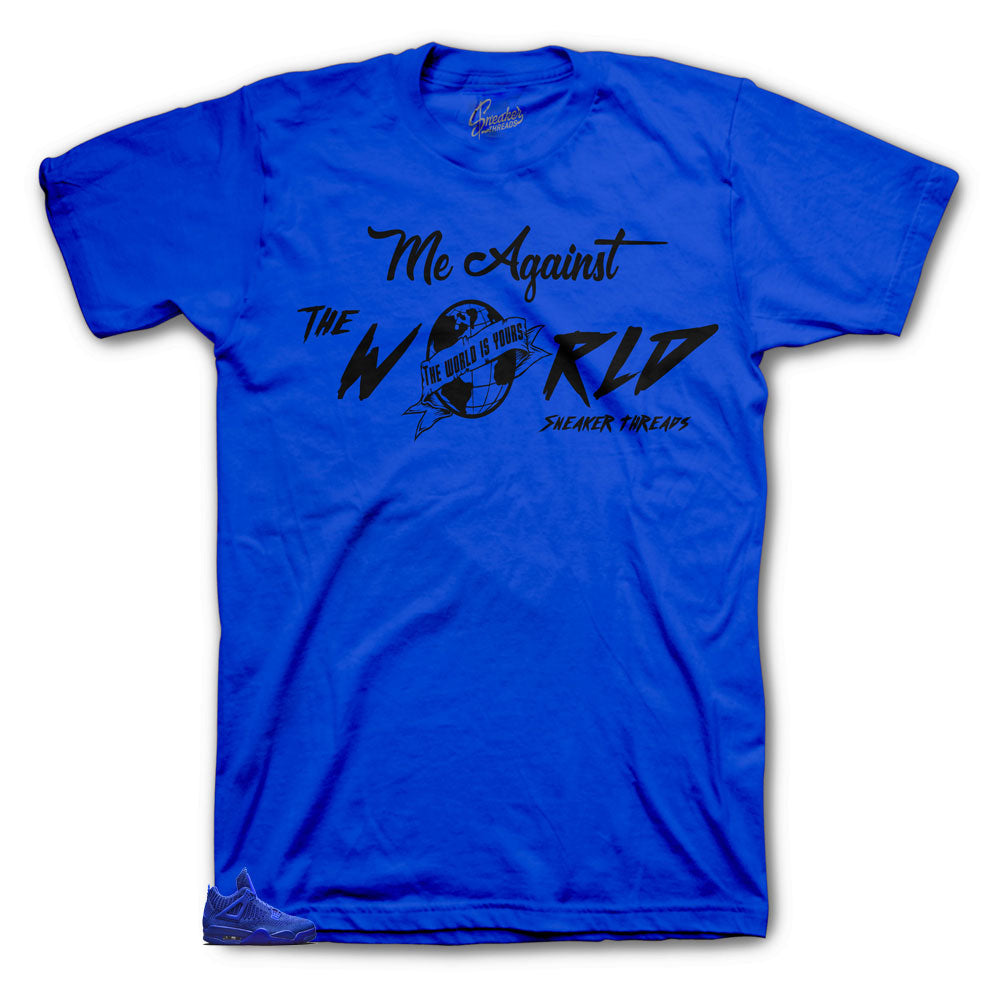 Retro 4 Royal Flyknit Against The World Shirt