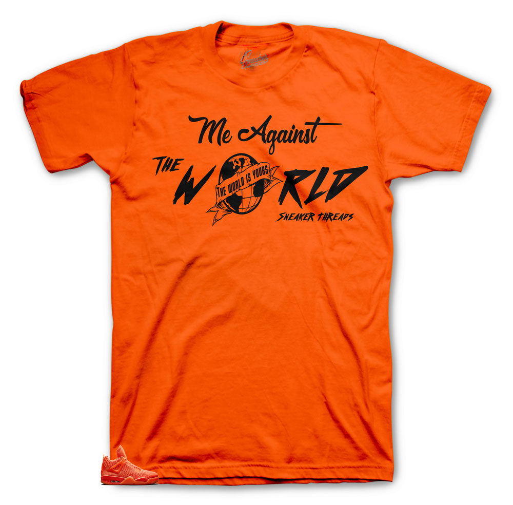 Retro 4 Orange Flyknit Against The World Shirt