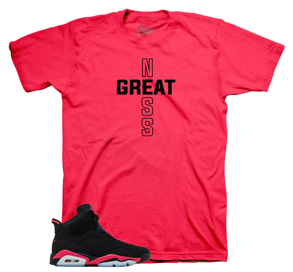 Retro 6 Infrared Greatness Cross Shirt