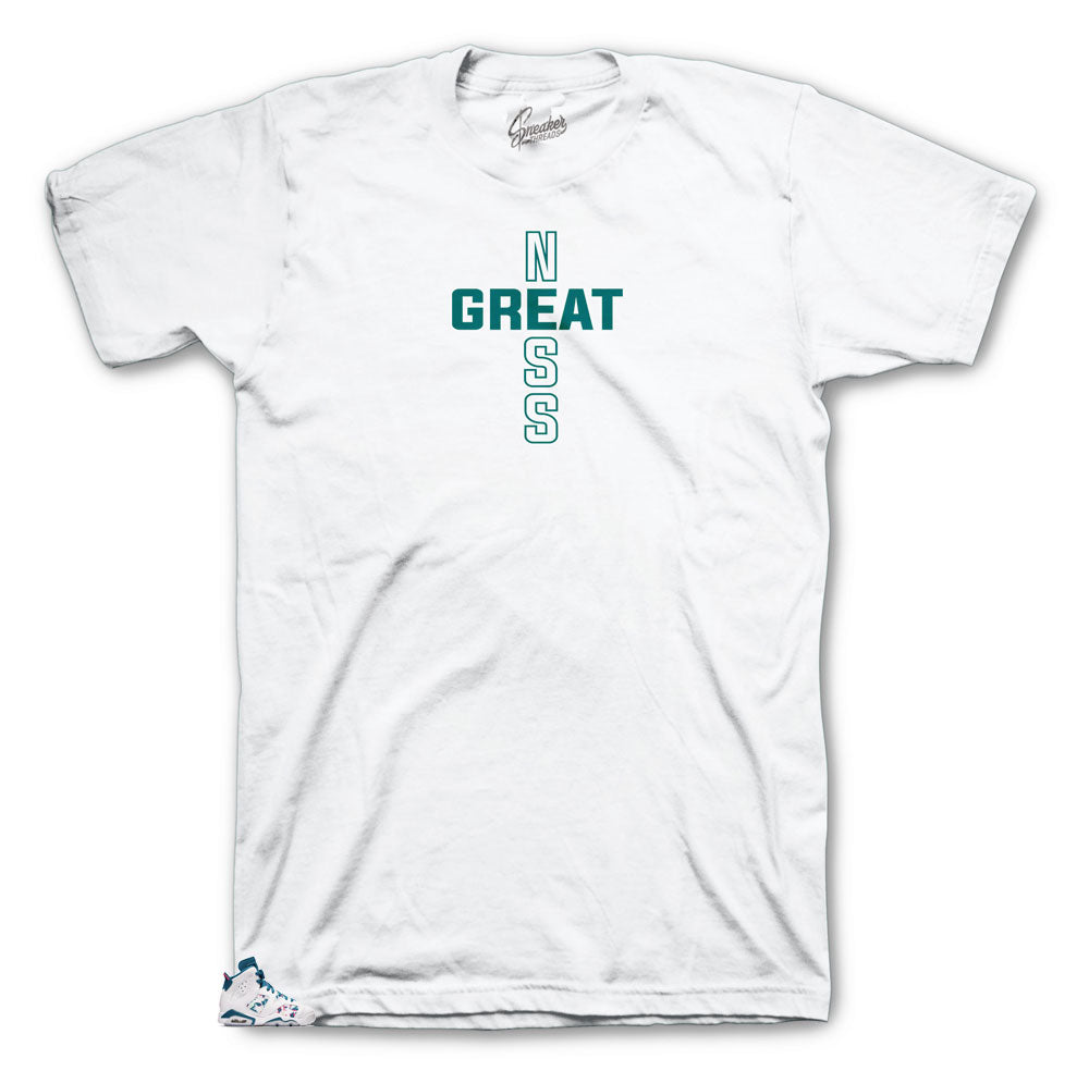 Retro 6 Green Abyss Greatness Cross Shirt