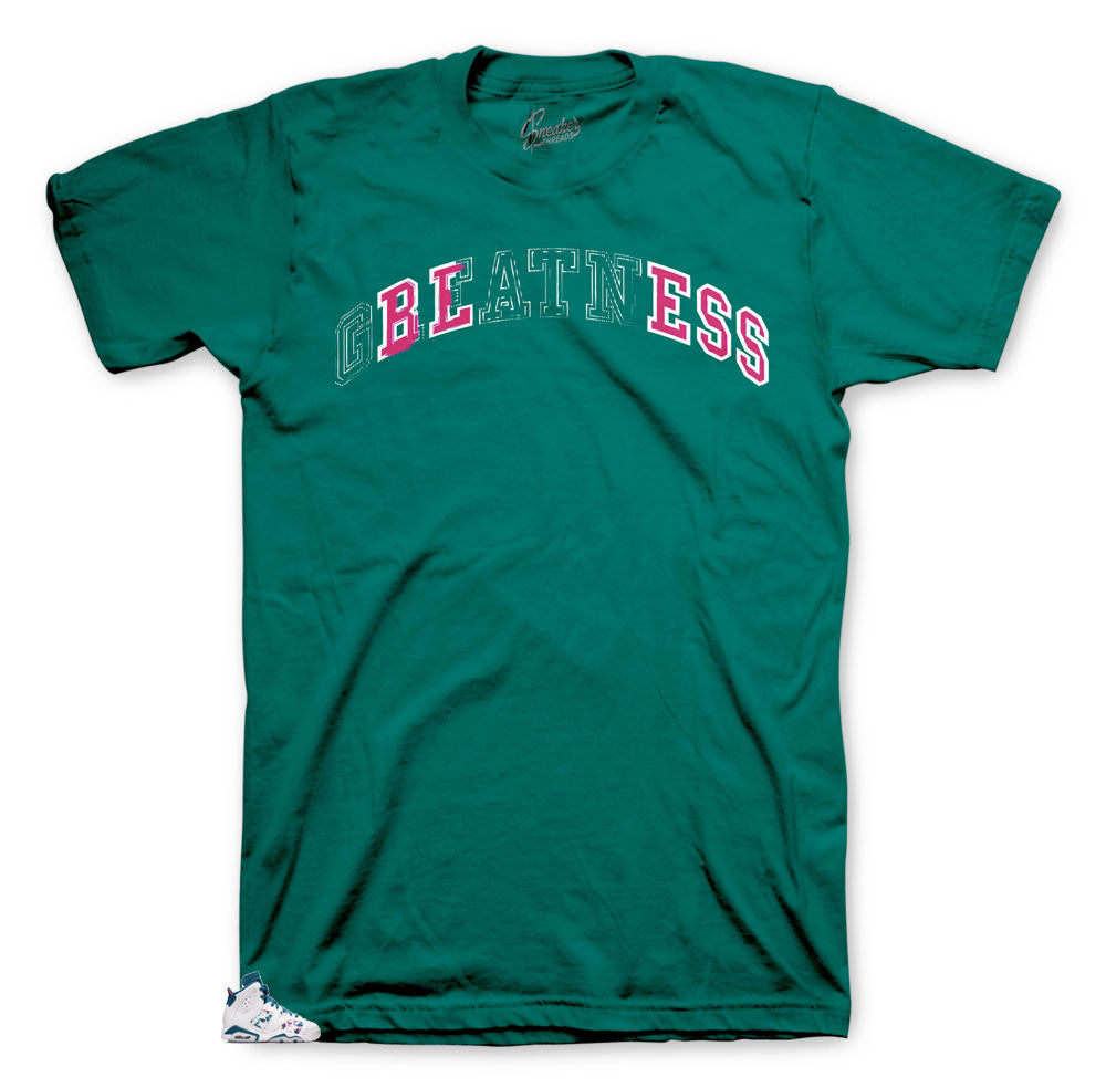Retro 6 Green Abyss Drip Stitched Shirt
