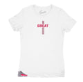 Womens - Retro 12 Racer Pink Greatness Cross Shirt