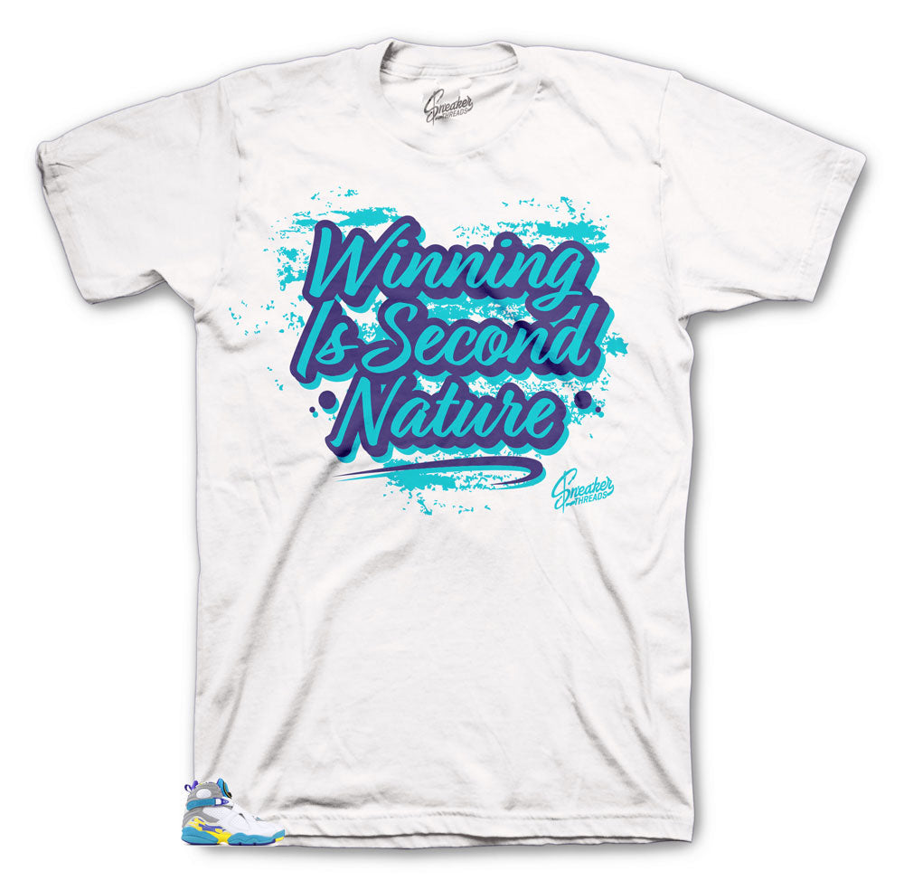 Retro 8 White Aqua Second Nature Shirt