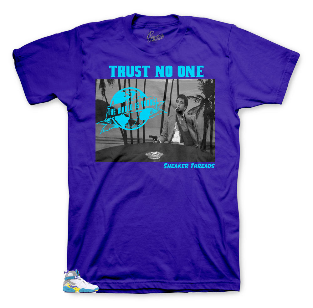 Retro 8 White Aqua Tony Knows Shirt