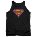 Superman Sm Neon Distress Logo - Men's Tank Top