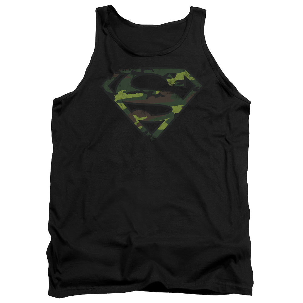 Superman Distressed Camo Shield - Men's Tank Top