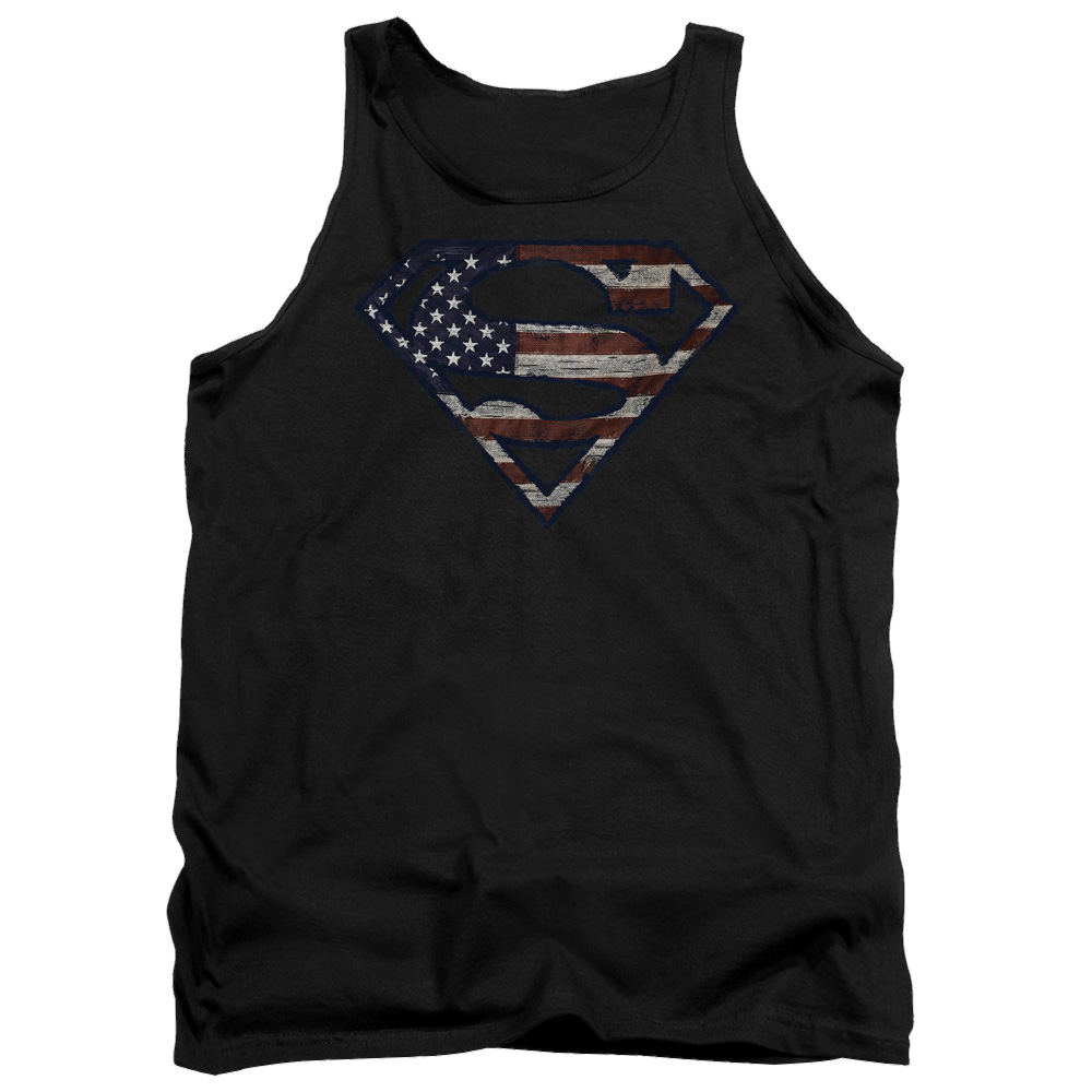 Superman Wartorn Flag - Men's Tank Top