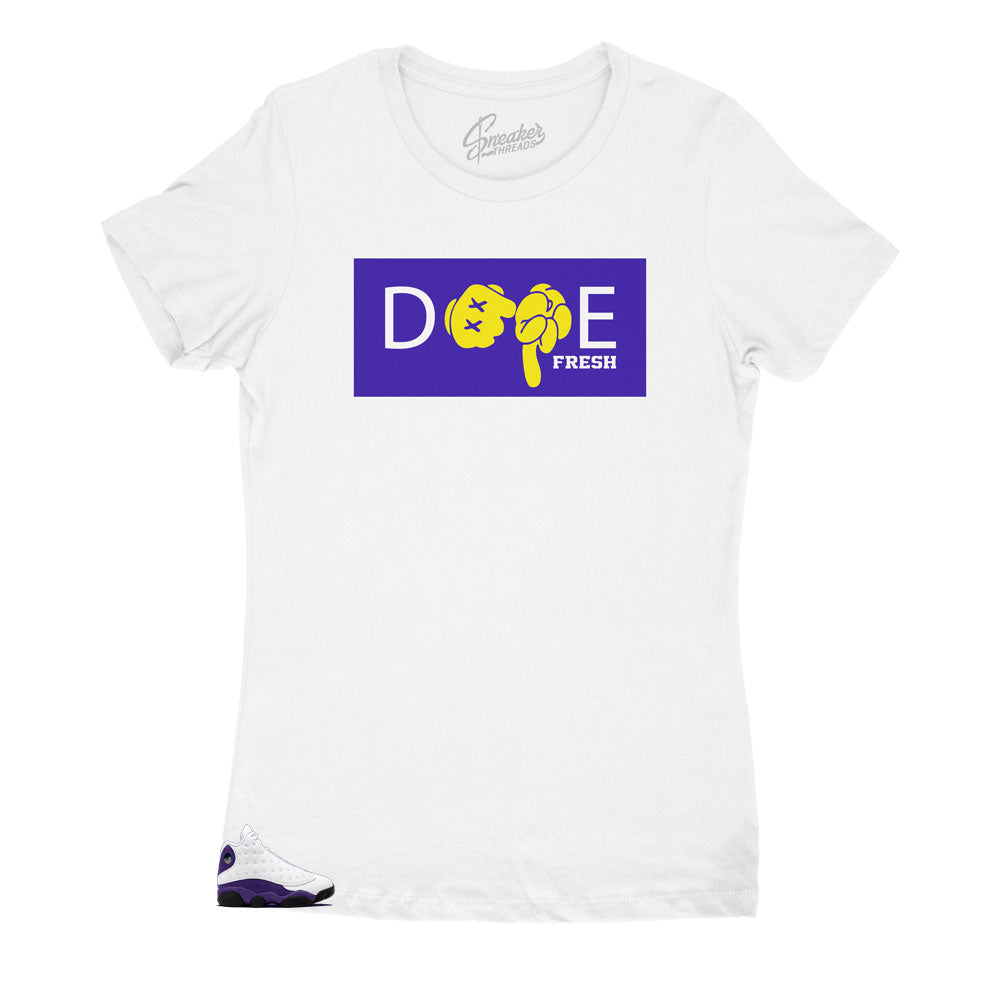 Womens - Retro 13 Court Purple DPE Hands Shirt