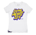 Womens - Retro 13 Court Purple Living Life Shirt