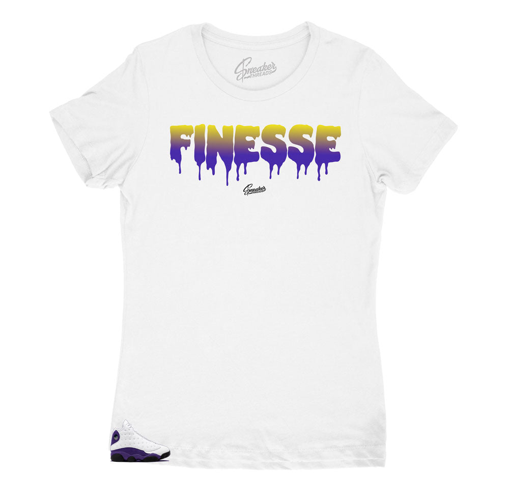 Womens - Retro 13 Court Purple Finesse Shirt