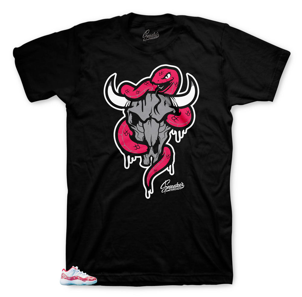 Retro 11 Snakeskin Pink Bull Snake Shirt