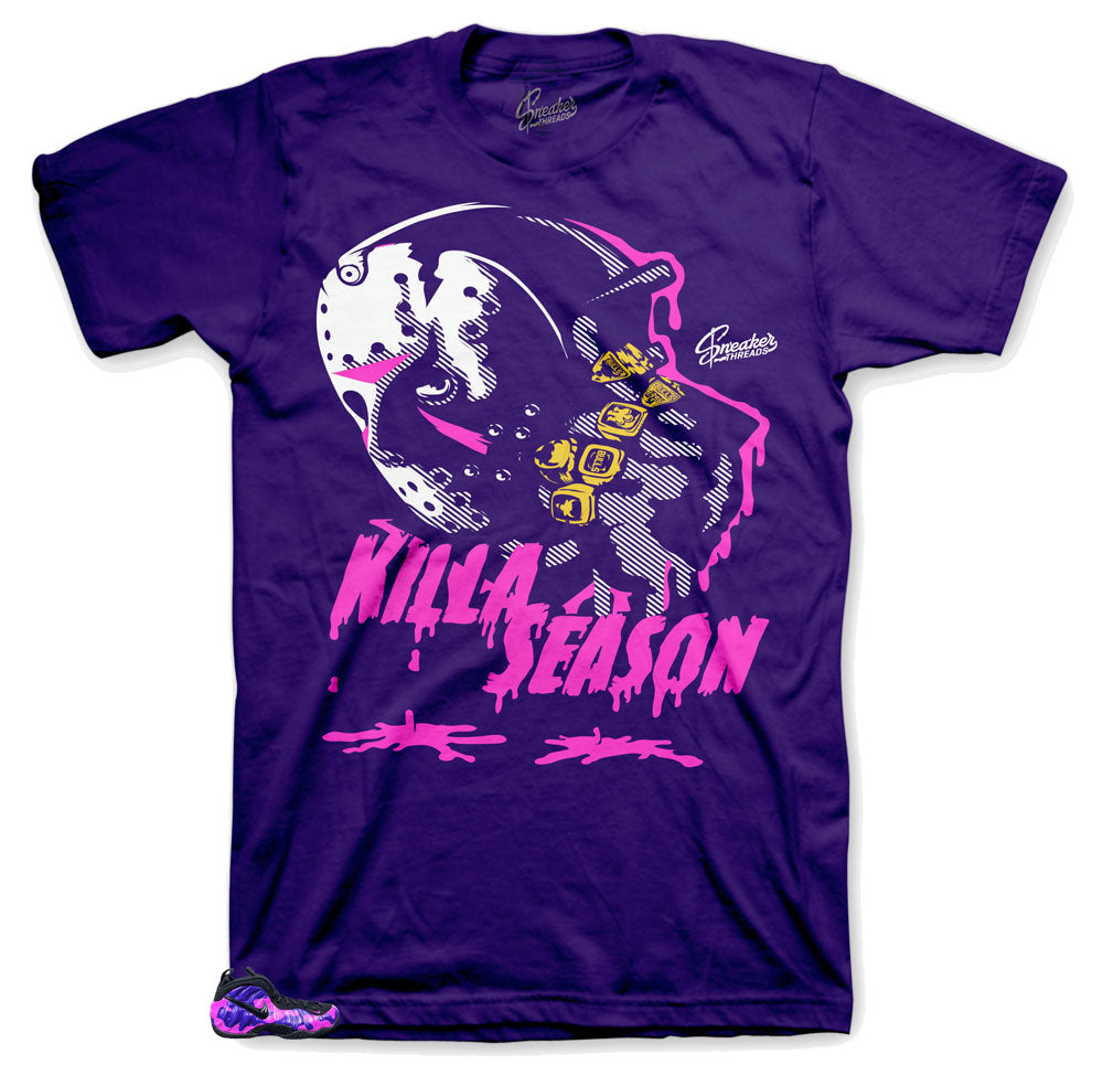 Foamposite Purple Camo Killa Season Shirt