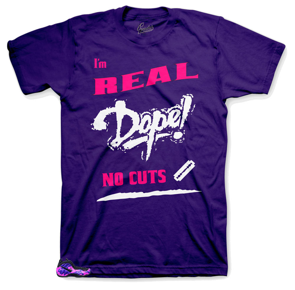 Foamposite Purple Camo No Cuts Shirt