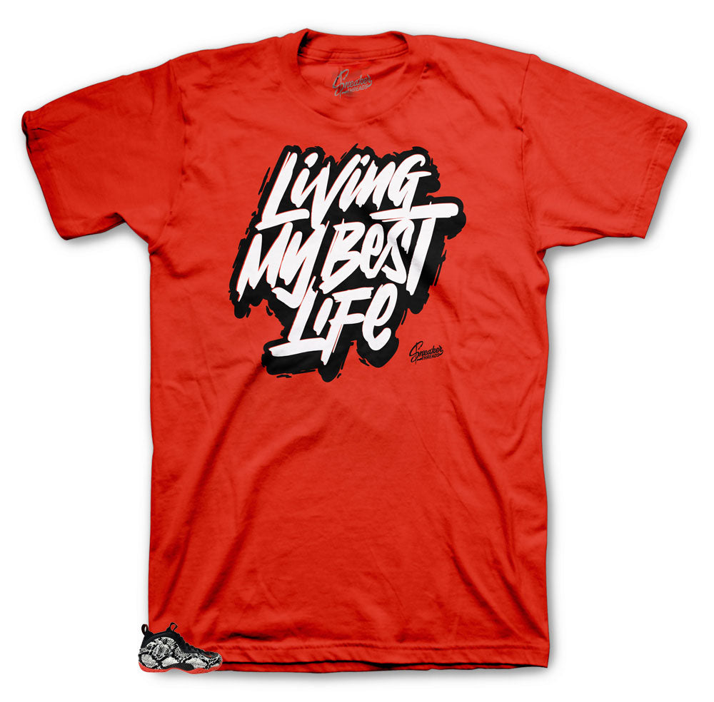 Foamposite Snakeskin Livin Life Shirt