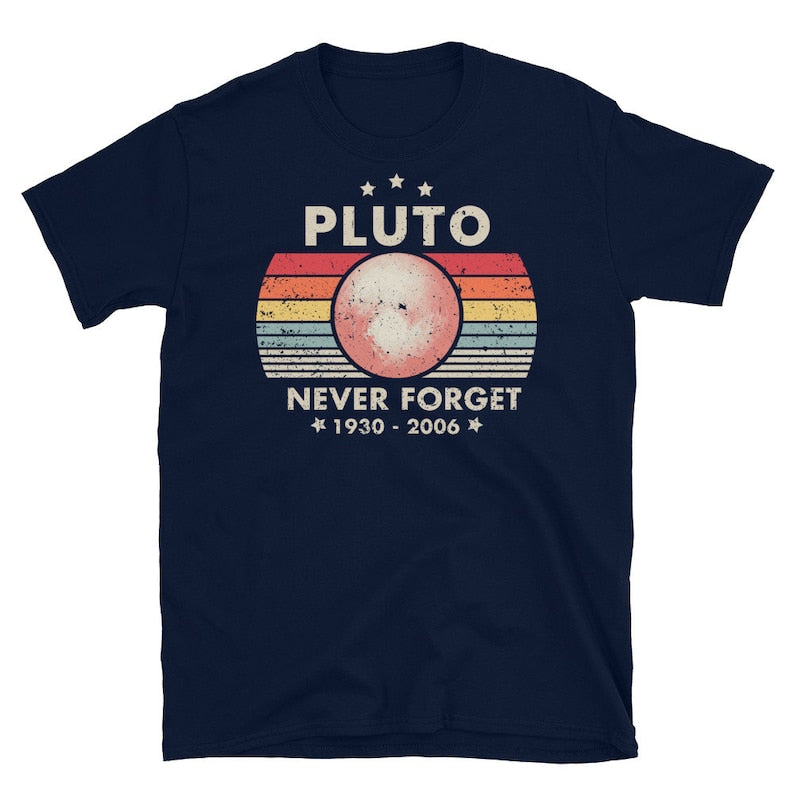 Pluto Never Forget T-Shirt, Vintage Pluto 1930-2006 Tee, Funny Astronomy Gift, Retro Space Science Shirt
