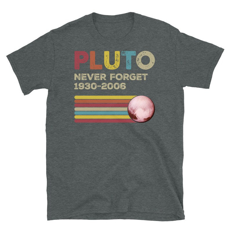 Pluto Never Forget 1930 - 2006 Vintage Funny Lover Gift T-Shirt