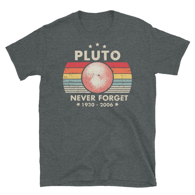 Pluto Never Forget T-Shirt, Vintage Pluto 1930-2006 Tee, Funny Astronomy Gift, Retro Space Science Shirt