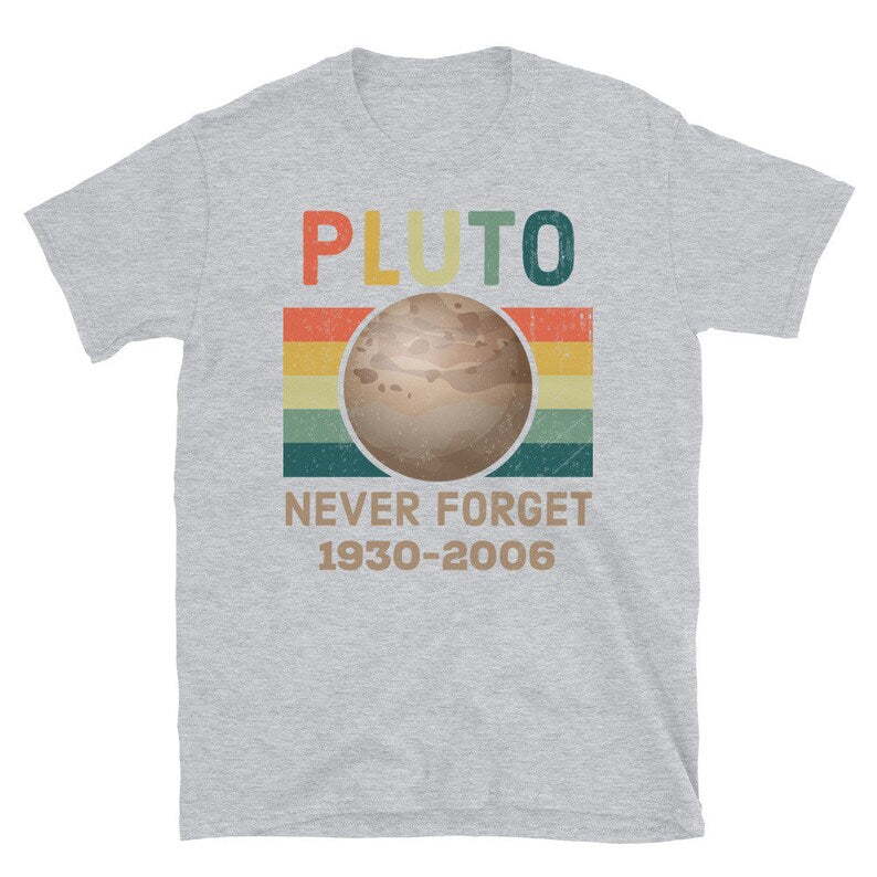 Never Forget Pluto Vintage, Funny Science Lover Gift Shirt, Planet Shirt, Science Shirt, Pluto Is A Planet, Astronomy Shirt, Planet Pluto