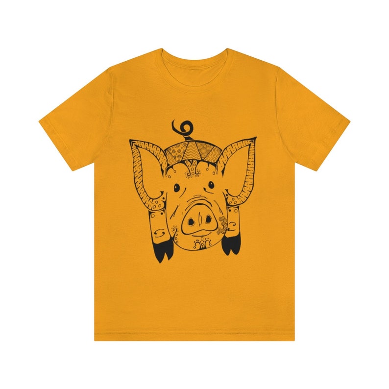 Pig Soft Cotton T-Shirt, Unisex Jersey Knit Tee, Women's Shirt, Men's Shirt, Zodiac, Boar, Animal Tee, Piglet Shirt, 100% Cotton Shirt