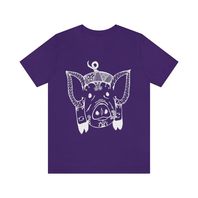 Pig Soft Cotton T-Shirt, Unisex Jersey Knit Tee, Women's Shirt, Men's Shirt, Zodiac, Boar, Animal Tee, Piglet Shirt, 100% Cotton Shirt