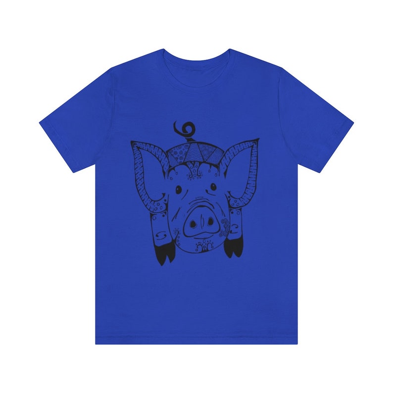 Pig Soft Cotton T-Shirt, Unisex Jersey Knit Tee, Women's Shirt, Men's Shirt, Zodiac, Boar, Animal Tee, Piglet Shirt, 100% Cotton Shirt