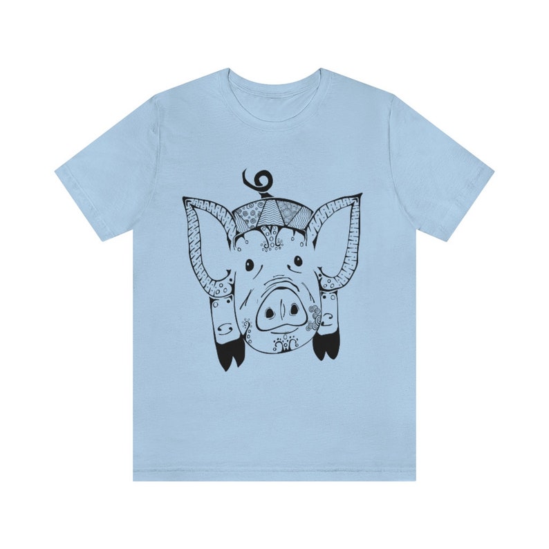 Pig Soft Cotton T-Shirt, Unisex Jersey Knit Tee, Women's Shirt, Men's Shirt, Zodiac, Boar, Animal Tee, Piglet Shirt, 100% Cotton Shirt