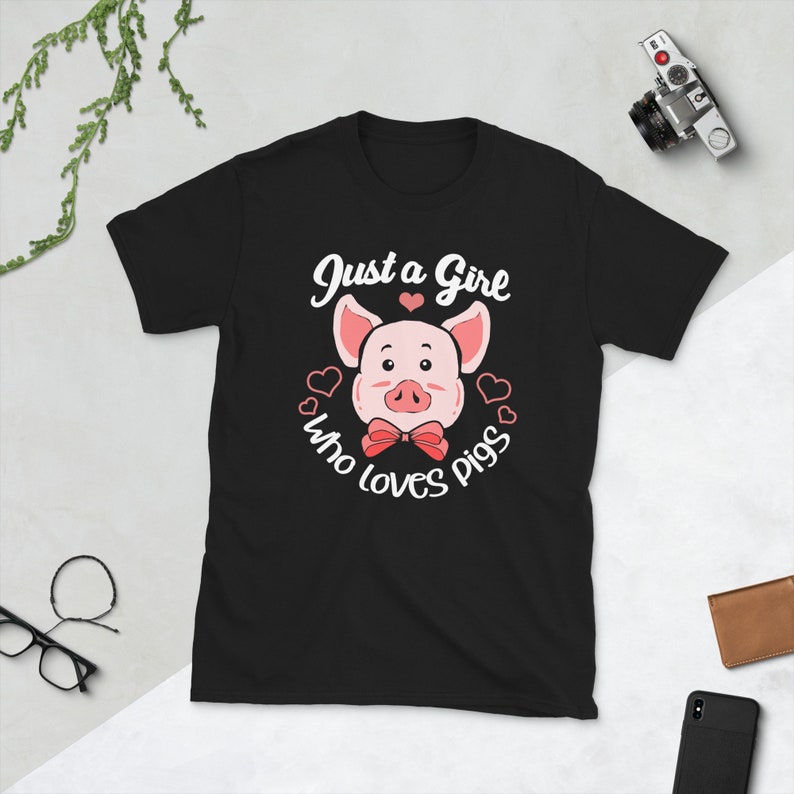 Pig Shirt For Girl, Just A Girl Who Loves Pigs Shirt, Kawaii Pig Shirt, Cute Pig Shirt, Piglet Shirt, Piggy Shirt, Cute Farm Animal Shirt