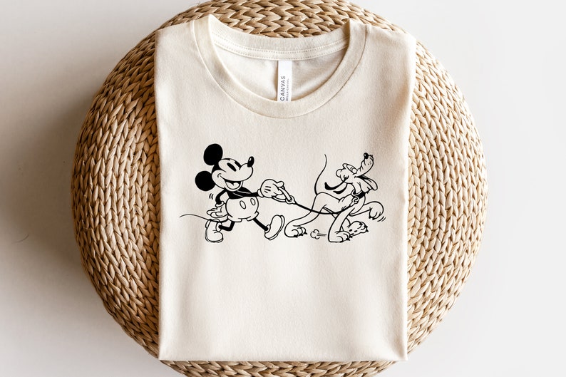Mickey Mouse & Pluto Shirt, Disney Dog Lovers Tee