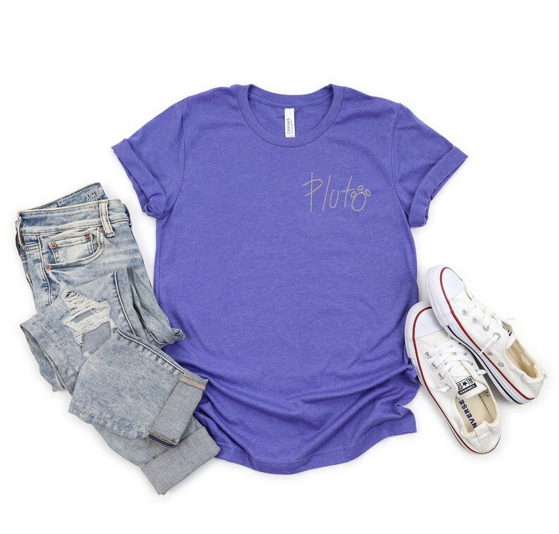 Pluto Autograph Shirt Heather Purple | Disney World Shirt | Mickey Mouse Shirt | Gift for Her | Disney Trip Shirt | Magic Kingdom Shirt