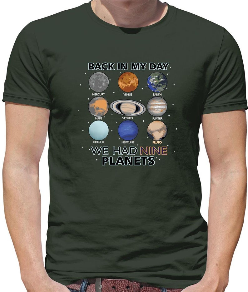 Back in my day We Had Nine Planets Mens T-Shirt - Astronomy solar system funny pluto lover