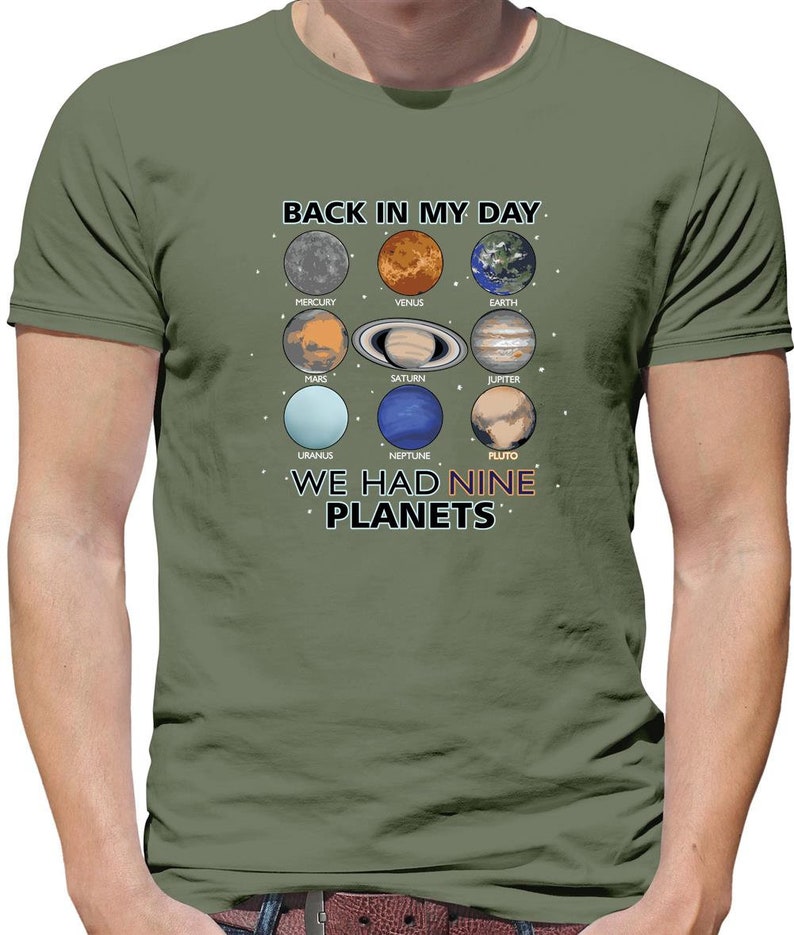 Back in my day We Had Nine Planets Mens T-Shirt - Astronomy solar system funny pluto lover