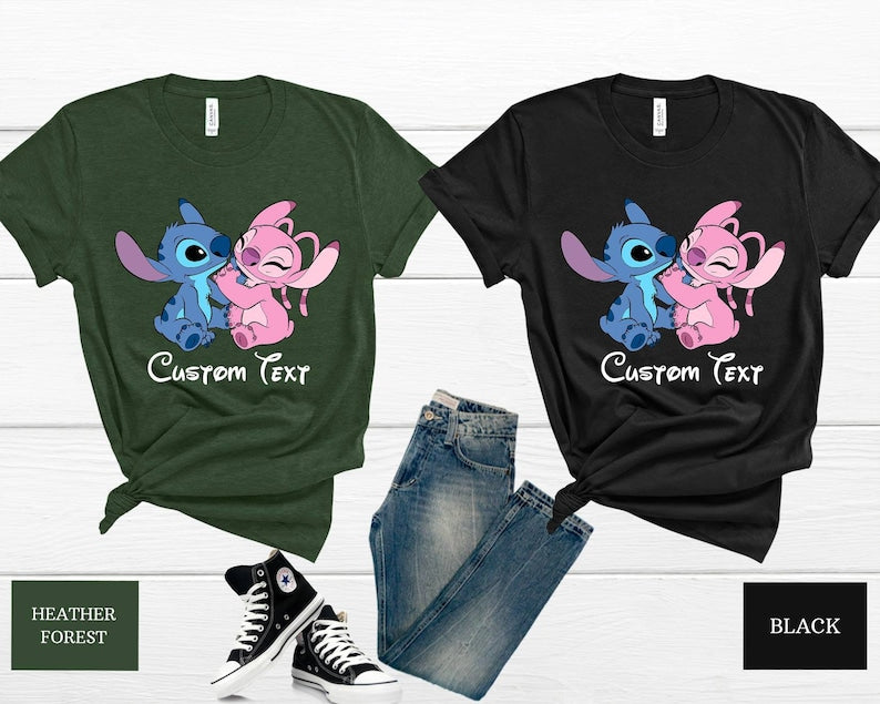 Disney Stitch Shirt, Stitch and Angel Shirt, Bday Gift, Disney Custom Shirt, Disney Couple Shirt, Disney Family Shirt, Disney Toodler Shirt