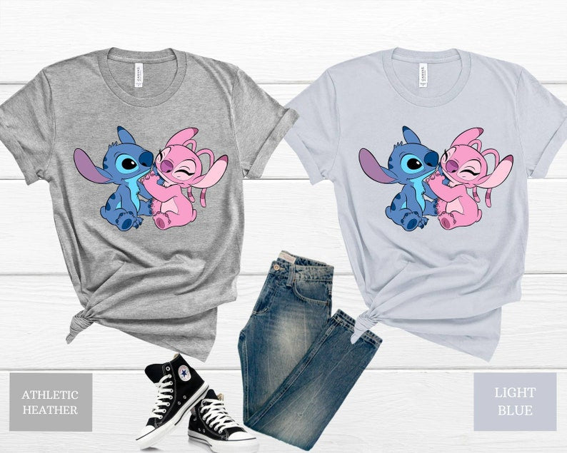 Disney Stitch Shirt, Stitch and Angel Shirt, Bday Gift, Disney Custom Shirt, Disney Couple Shirt, Disney Family Shirt, Disney Toodler Shirt