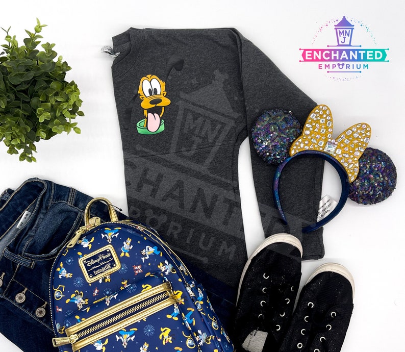 Pluto Disney Inspired Jersey Shirt Disneyland Disney World Jersey Shirt