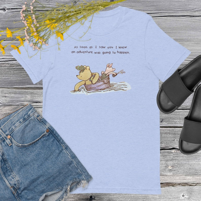 Classic Winnie the Pooh Short-sleeve unisex t-shirt, Pooh quotes, Vintage Winnie the Pooh