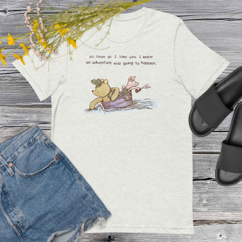 Classic Winnie the Pooh Short-sleeve unisex t-shirt, Pooh quotes, Vintage Winnie the Pooh