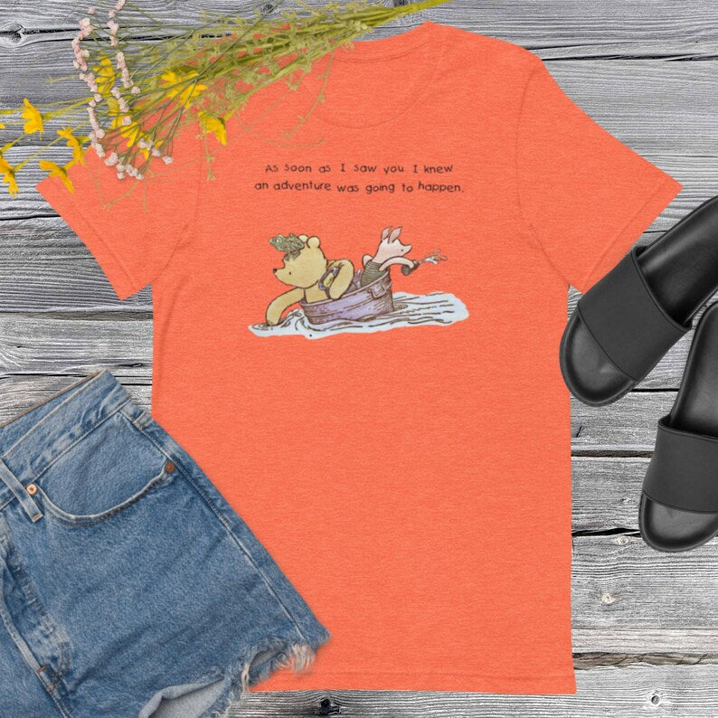 Classic Winnie the Pooh Short-sleeve unisex t-shirt, Pooh quotes, Vintage Winnie the Pooh
