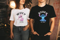 Stitch and Angel Couples Shirt, Wifey and Hubby Couples Matching Shirt, Disney Custom Couples Shirt, Bride and Groom Shirt, Custom Wifey Tee