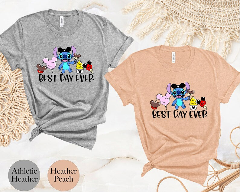 Best Day Ever Shirt, Disney Stitch Snacks Shirt, Lilo and Stitch Shirt, Ohana Shirt, Mickey Ears, Disney Family Trip Shirt, Disneyworld Tee
