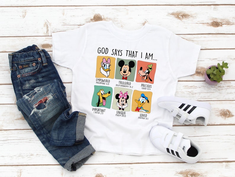 God days I am mickey shirts,  boys girl god shirt shirt, custom baby boy god shirt, god says I am mickey minnie pluto shirt