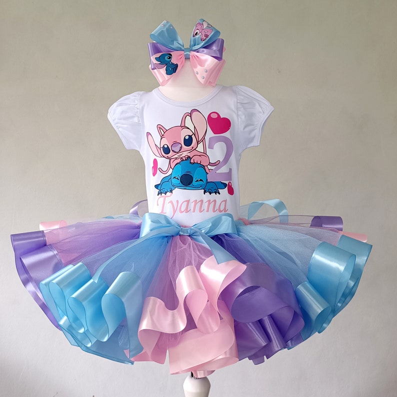 Stitch Birthday Tutu Outfit: Custom Party Costume, Baby Girl